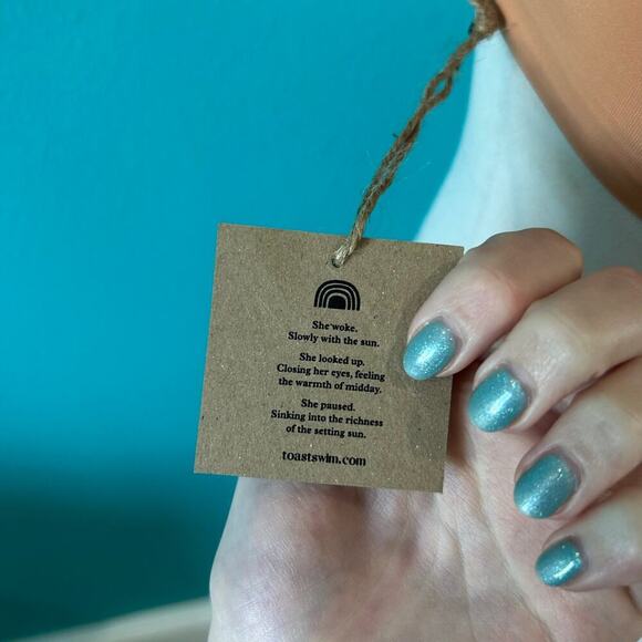 NWT Free people Toast Swim Apex Bikini Top Sandstone Beach Surf Paddle Womens - Picture 5 of 5